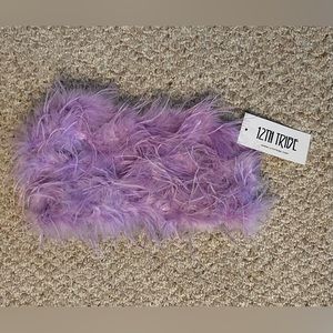 Chanel Lavender Faux Feather Top - Never Worn with Tags